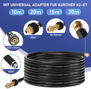 10 - 30m rensslang för rör, max. 180Bar med M22-adapter för Kärcher K2 - K7