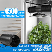 100mm kanalfläkt med steglös varvtalsreglering – tyst, energisnål frånluftsfläkt för kök, badrum & små rum