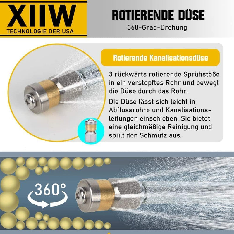 Tuyau de débouchage 10 m - 30 m, max. 240 bar pour nettoyeurs haute pression Kärcher K2 - K7