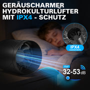 150 mm rørventilator med trinløs hastighedsregulering – kraftfuld, støjsvag, 9,8 m³/min luftstrøm til garage og kælder