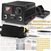 165-piece pyrography set with digital temperature control – 33 tips for wood, leather & crafts