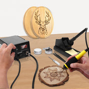165-piece pyrography set with digital temperature control – 33 burning tips for wood, leather & crafts