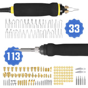 165-piece pyrography set with digital temperature control – 33 burning tips for wood, leather & crafts