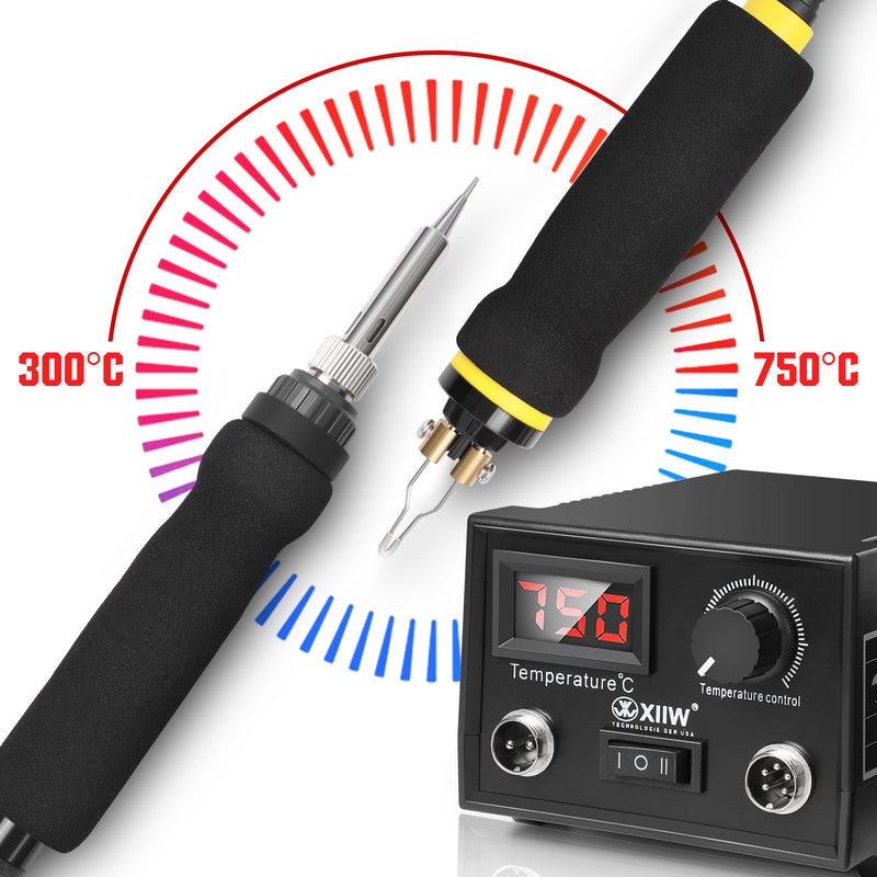 165-piece pyrography set with digital temperature control – 33 burning tips for wood, leather & crafts