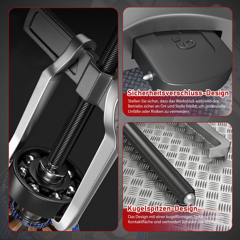 2 - Extractor trasero de acero CrV, reversible, forjado, 1,68–4,5 t, para rodamientos y engranajes