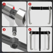 2 - Extractor de 2 garras de acero CrV, reversible, forjado, 1,68–4,5 t, para rodamientos y engranajes