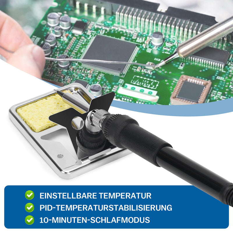 2-in-1-juotosasema kuumailmalla ja 80W juotoskolvilla | 780W | PID-lämpötilansäätö | täydellinen setti SMD/BGA:lle