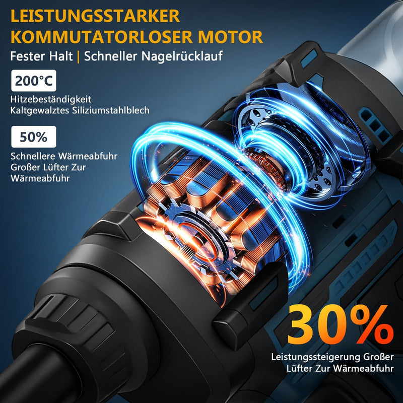 21V Cordless Rivet Gun Brushless 10kN Electric Rivet Tool for Aluminum Steel Stainless Steel