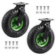 2er - Set Schwerlast - Gelenkräder 250mm – 360° drehbar, luftgefüllt, bis 600kg – für Werkstatt & Garten