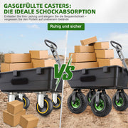 2-piece set, straight, 250 mm – rigid, pneumatic, up to 600 kg – for workshops & transport equipment