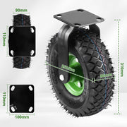 Juego de 2 ruedas rectas estables 250 mm – rígidas, neumáticas, hasta 600 kg – para taller y equipos de transporte