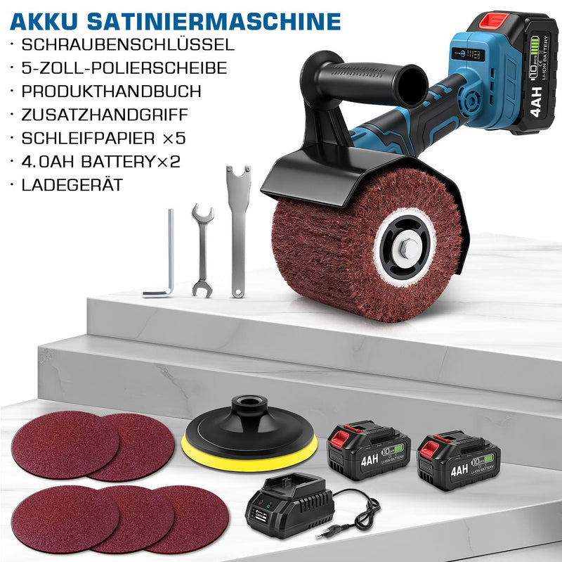 3-in-1 cordless satin finishing machine | smoothing, polishing & sanding with 1200W power