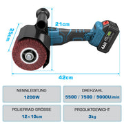 3-in-1 cordless satin finishing machine | Smooth, polish & sand with 1200W power
