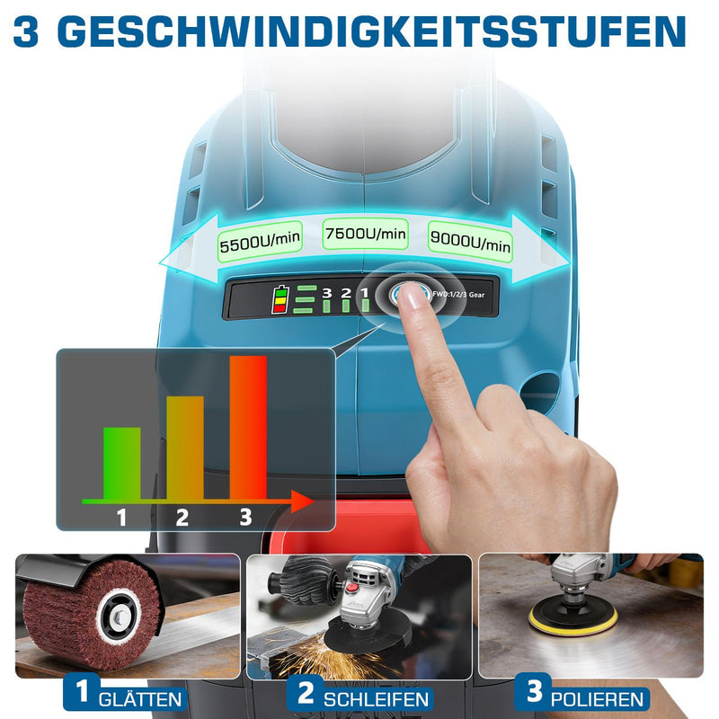 3-in-1 Cordless Satin Finishing Machine | Smooth, Polish & Sand with 1200W Power