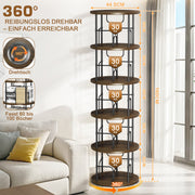 360° Rotating 5-Tier Bookcase – Space-Saving, Sturdy & Versatile