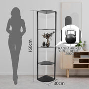 5-tier RGB corner standing shelf, LED floor lamp for living room 160 cm, app & remote control, 2700–6500K