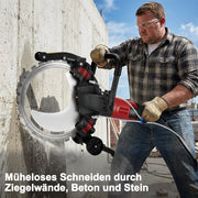 5000W elektrisk betonsav med 408 mm diamantskive og vådskæresystem til væg, beton og sten