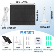 5W solarmodul til batteriovervågningskameraer – udendørs solpanel IP65 med USB/USB-C/DC 3,5 mm til 5V WiFi-kamera