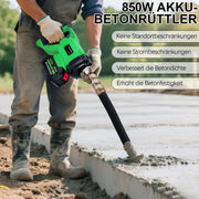 Cordless concrete vibrator with powerful 850W copper motor. Compatible with 18V batteries. For dense, stable concrete.