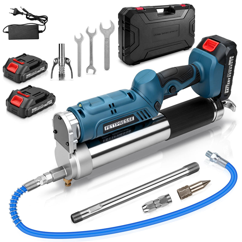 Accu-vetspuit 18 - 21V hogedruk 12000 PSI met LED, 2-in-1 handgreep en veelzijdige mondstukken voor machineonderhoud