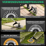 Cordless brush cutter with brushless motor 1380W – multifunctional grass trimmer with saw blade, metal blade and brushes, cordless string trimmer