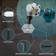 Batteridriven metallnibbler 18V med borstlös motor, 360° vridbar plåtsax, för rostfritt stål och aluminium, utan batteri