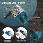 Batteridriven metallnibbler 18V med borstlös motor, 360° vridbar plåtsax, för rostfritt stål och aluminium, utan batteri