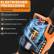 Battery-powered electrohydraulic crimping tool – automatic pressure control, TH & V press jaws