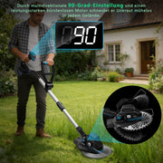 18V Cordless Brushless Grass Trimmer with Weed Brush, Saw Blade & Metal Blade, compatible with  battery, telescopic shaft 100–140 cm