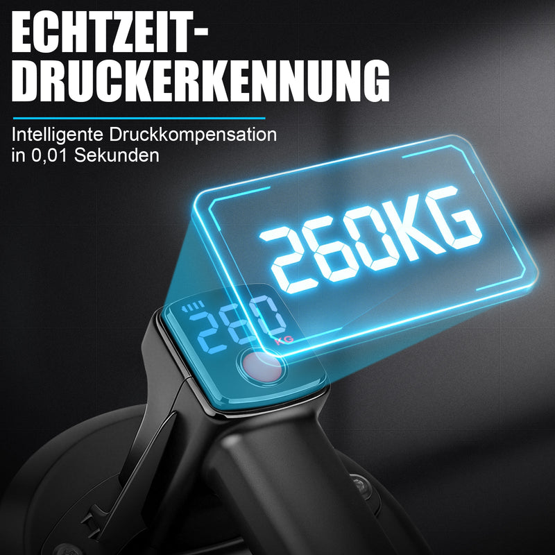 Battery-powered vacuum lifter 260 kg with digital display & automatic pressure control