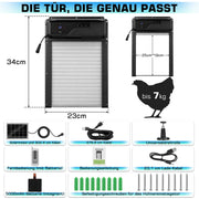 Automatic solar chicken coop door with 1080P camera and app control