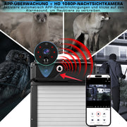 Automatic solar-powered chicken coop door with 1080P camera and app control