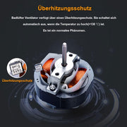 Bathroom extractor fan Ø100mm with timer – Quiet (34dB), energy-efficient (12W), IPX4 splash-proof for bathroom & toilet