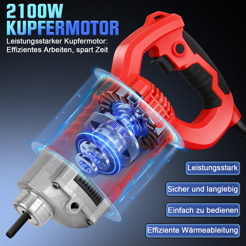 txt
Betonvibrator 2100W med 38 mm vibratorkopf – til fundamenter, byggearbejde og gulvplader