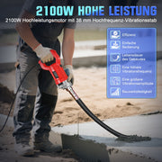 Betonryster 2100W med 38 mm vibrationshoved – til fundamenter, byggearbejde og gulvplader