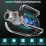 Betontrilnaald 3200W – motor van zuiver koper, kop van 50 mm, flexibele as van 4 m, 30 min continu gebruik