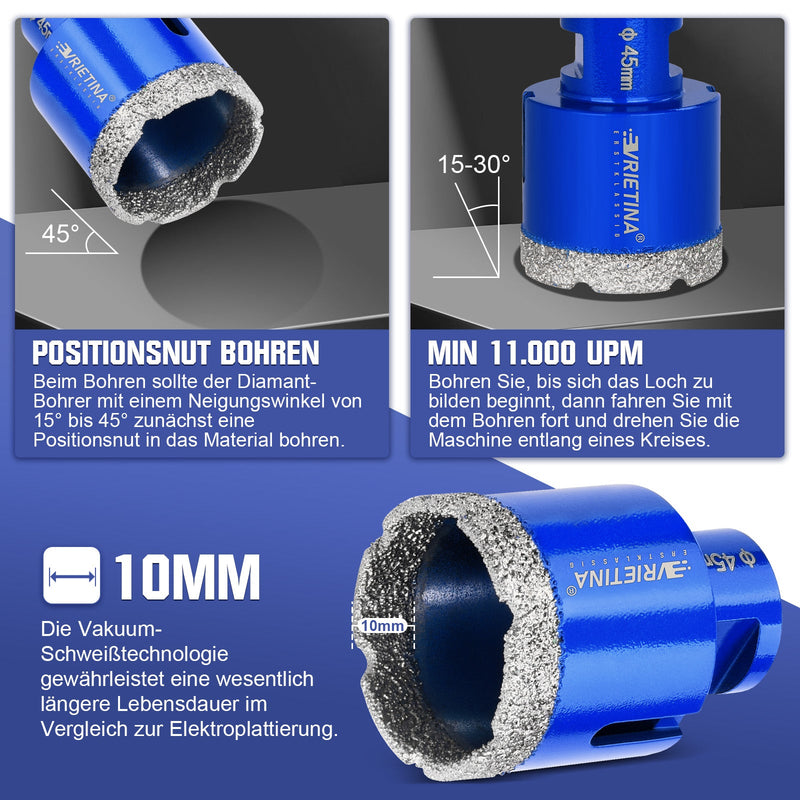 Corona perforadora de diamante M14 – broca para azulejos para hormigón, granito y gres porcelánico