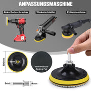 Diamond polishing disc set – 12-piece with M14 accessory & drill attachment