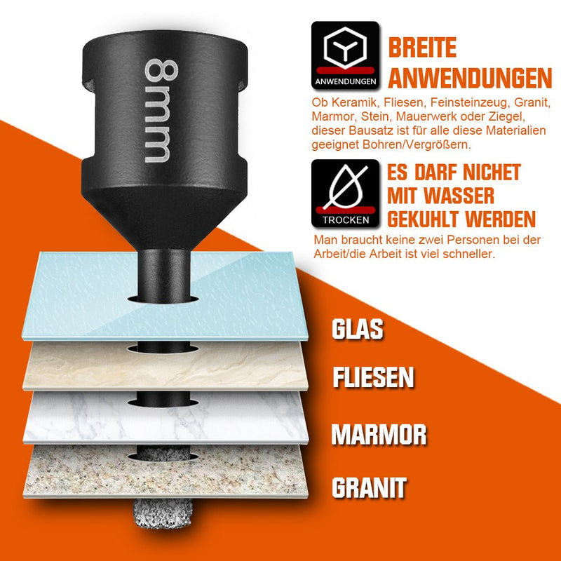 Diamond cutting disc & core drill set – professional tiler tool 125mm