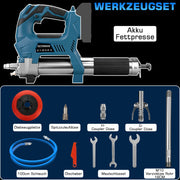 Digitale accuvetspuit voor 18V-accu's | 15000 PSI, met telwerk | professionele set als los apparaat in koffer