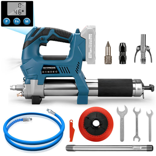 Digitale accu-vetspuit voor 18V-accu's | 15000 PSI, met mengteller | Profi-set als solo-apparaat in koffer