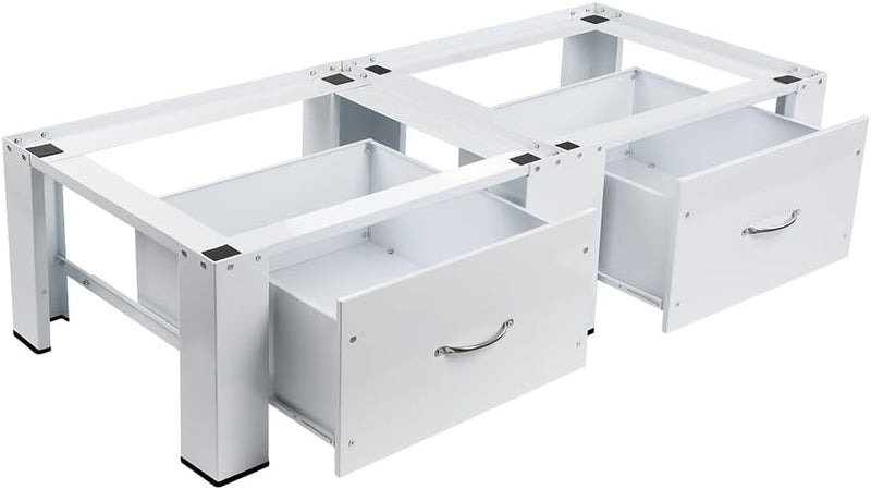 Double pedestal for washing machines and dryers with drawers, max. 300kg | 126x54cm