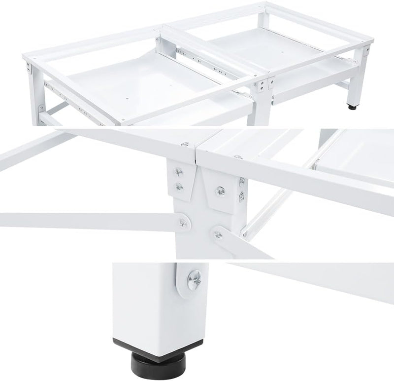 Double base frame incl. pull-out shelf for washing machines and dryers | 124x58.5cm | Max. 2x150kg
