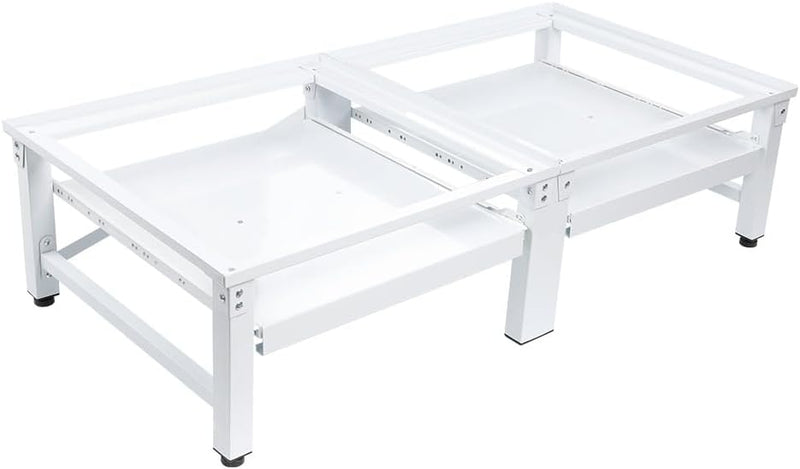 Double base frame incl. pull-out shelf for washing machines and dryers | 124x58.5cm | Max. 2x150kg