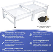 alt
Double base frame incl. pull-out shelf for washing machines and dryers | 124x58.5cm | Max. 2x150kg