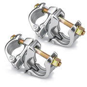 Swivel scaffold coupling, set of 2 – 42 - 62mm pipe coupling, 360° rotatable, galvanized