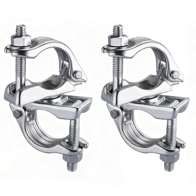 Swivel Scaffold Coupling Set of 4 – 360° pipe coupler for 45 - 50mm scaffold tubes, galvanized, sturdy & corrosion-resistant