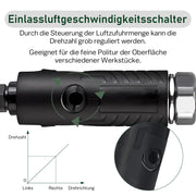 txt
Paineilmahiontakone 25000 rpm – ilmahiontakone metallille ja puulle – 1/4" liitäntä, 3–6 mm istukka