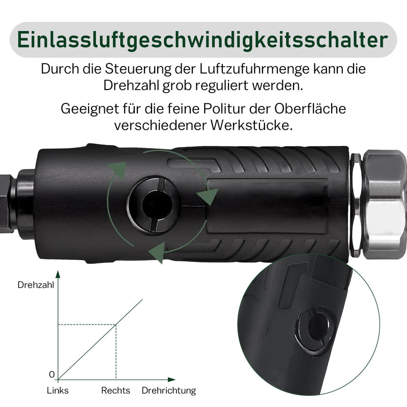 txt
Paineilmahiontakone 25000 rpm – ilmahiontakone metallille ja puulle – 1/4" liitäntä, 3–6 mm istukka