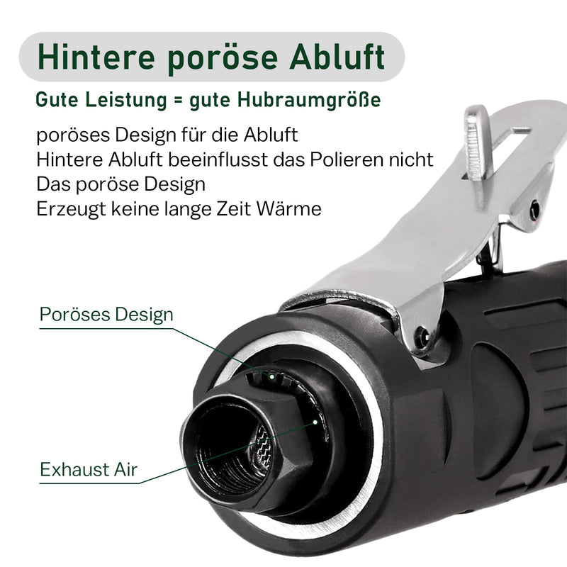 Paineilmahiontin 25000 r/min – ilmahiomakone metallille ja puulle – 1/4" liitäntä, 3–6 mm istukka
